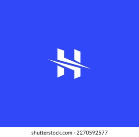 H Letra Plantilla vectorial de logotipo Símbolo abstracto de monograma 