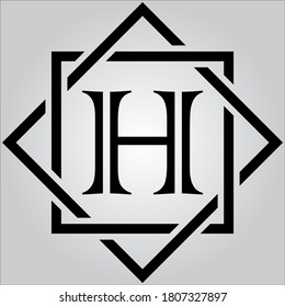 H letter logo with white background.The black letter icon.This is company logo.