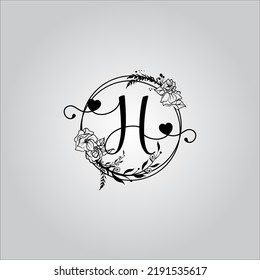 H letter logo. H Letter logo with white background. This is black letter logo. Use stylist fashion logo. Decorative design.