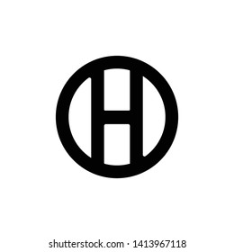 H LETTER LOGO,BLACK AND WHITE