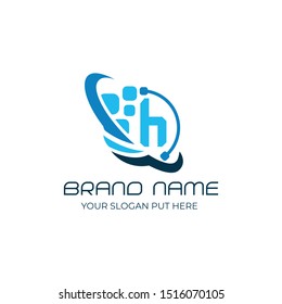 H Letter logo/identity design template vector eps for use technology brand 