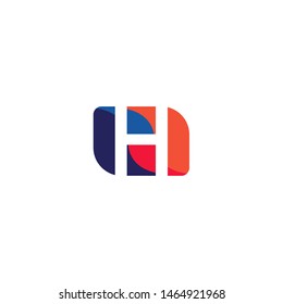 H letter logotype, icon, vector illustration