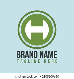 H letter mark text corporate brand logo design. Simple H-type concept logo design. 
