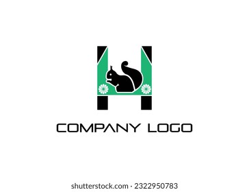 H-Brief Modernes abstraktes kreatives digitales Tierlogo. Vektorgrafik-Logo. Modernes Awesome Logo in Form einer Vorlage Mode flach.