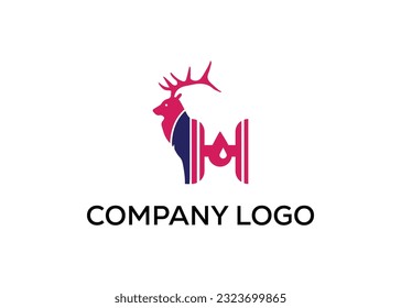 H letter modern abstract logo and branding animal logo design . Perfect logo for business related to industry. creative style logo design vector.