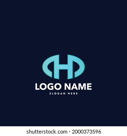 h letter modern logo design