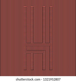 "H" letter pattern
