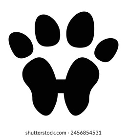 H letter paw pet logo template