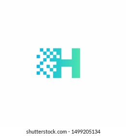 H Letter Pixel Logo Design Modern Stock Vector (Royalty Free ...