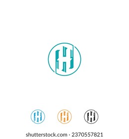 H letter polygon logo design