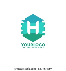 H Letter Property and Construction Logo design for business corporate sign