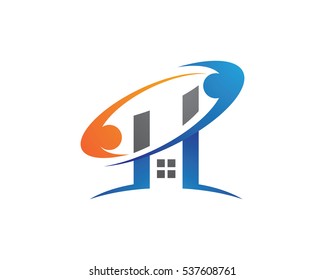 H Letter Property Logo Template