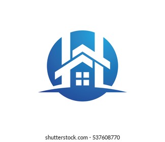 H Letter Property Logo Template