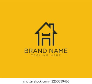 H Letter Real Estate Logo Design - Real estate logo.
