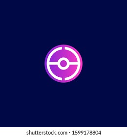 H letter round logo icon