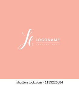 H Letter Script Calligraphy Logo Template Design
