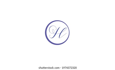 H Letter Script Font Logo