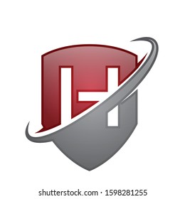 H Letter with Shield Logo