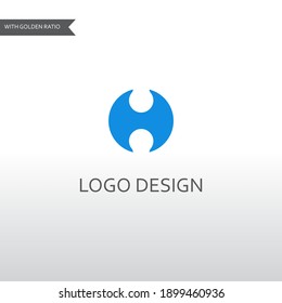 h letter for simple logo design. a modern vector design