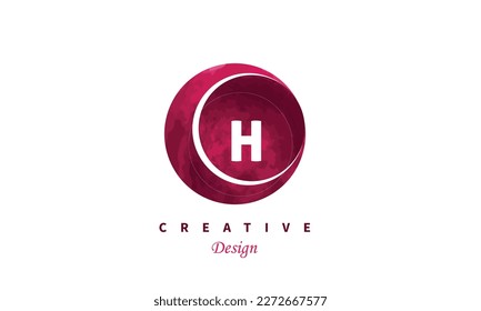 H letter Simple logo design. Trendy water color symbol vector logo design.