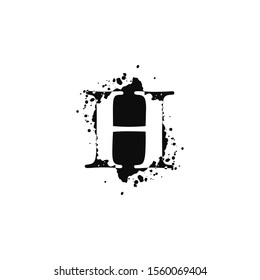H Letter Splatter Logo.  Abstraktes Design-Konzept schwarz Splash mit verborgenem Buchstaben H Logo Symbol für den Anfang, Firmenidentität und mehr Marken.
