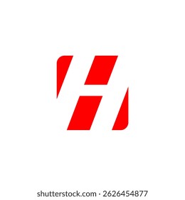 H letter and square vector logo design