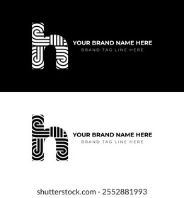 H letter stylish and modern logo design. Featuring the letter 'H' with clean, sharp lines and geometric precision.
