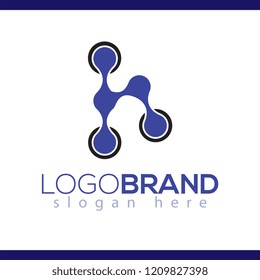 h Letter Technology Network Icon Logo Design Element