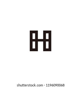 h letter vector logo