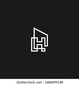 h Buchstabe Vektorillustration Logo abstrakt