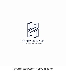 h letter vector logo abstract template