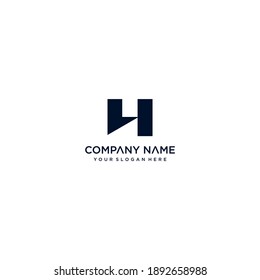 h letter vector logo abstract template
