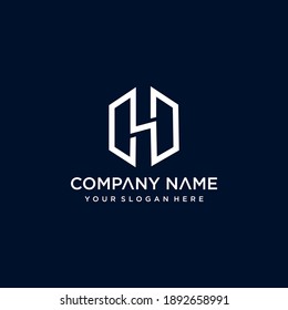 h letter vector logo abstract template