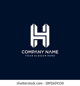 h letter vector logo abstract template