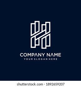 h letter vector logo abstract template