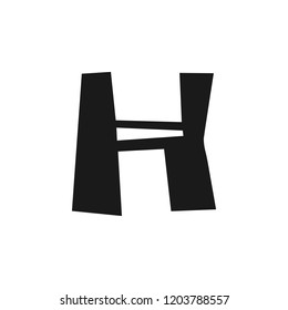  H letter vector logo design