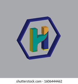 H letter Vector logo design for many color