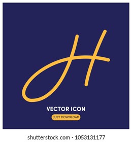 "H" Letter Vector Logo Illustration