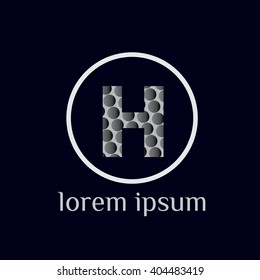 H letter vector logo. Luxury vintage letter H.