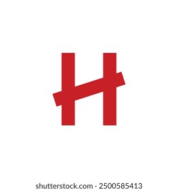 H Letter vector logo template. This design use house symbol. Suitable for industrial.