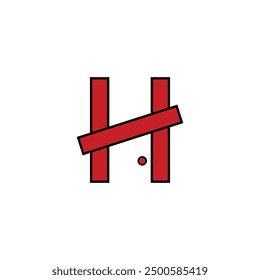 Plantilla del logotipo del Vector de la letra H. Este diseño utiliza el símbolo de la casa. Adecuado para uso industrial.