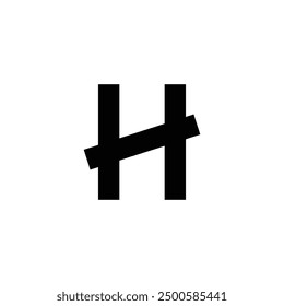H Letter vector logo template. This design use house symbol. Suitable for industrial.