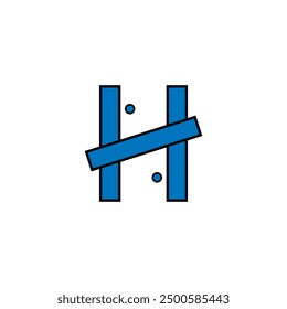 H Letter vector logo template. This design use house symbol. Suitable for industrial.