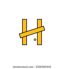 H Letter vector logo template. This design use house symbol. Suitable for industrial.