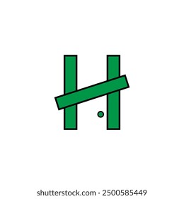H Letter vector logo template. This design use house symbol. Suitable for industrial.