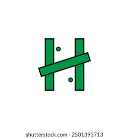 H Letter vector logo template. This design use house symbol. Suitable for industrial.