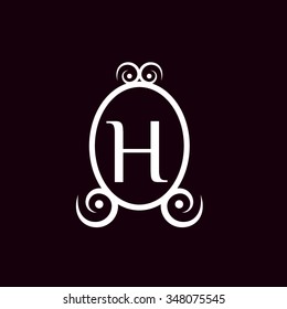 H letter vector logo template (sign, symbol, emblem, ornament)