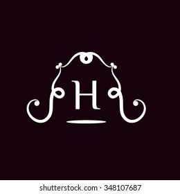 H letter vector logo template (sign, symbol, emblem, ornament)