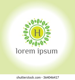 H letter vector logo template (sign, symbol, emblem, ornament)