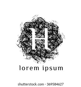 H letter vector logo template (sign, symbol, emblem, ornament)